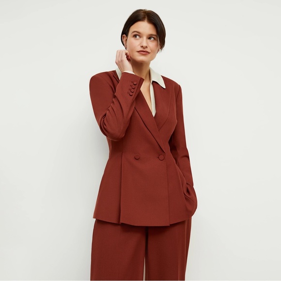 MM Lafleur Jackets & Blazers - M.M. Lafleur The Gaia Jacket in Rust Womens 10 Business Casual Wool Blend Blazer